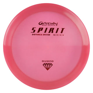 Gateway Disc Golf Diamond Spirit Distance Driver 12/4/0/4 Red/Red 176 grams