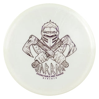 Gateway Disc Golf Diamond Warrior Midrange Disc 5/4/0/3 White/Purple 175 grams