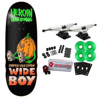 Heroin Skateboard Complete Pumpkin Spice Wide Boy 10.75" x 32.25"