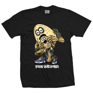 Heroin Skateboards Shirt Egg Eater Black