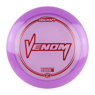 Discraft Disc Golf Z Line Venom Distance Driver 13/5/0/3 Purple/Red Weave 173-174g