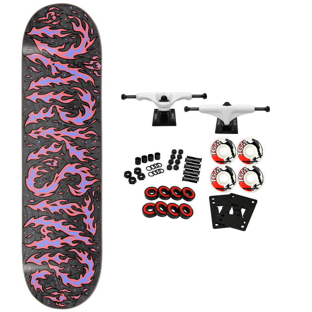 Skateboard Complet Cliché – 8.125 X 31.56, érable 7 Plis, Monté Prêt à Rouler – Noir – Standard