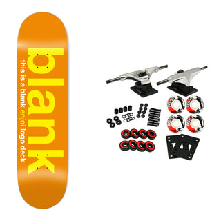 Enjoi Skateboard Complete Blank Orange 8.5" x 32.1"