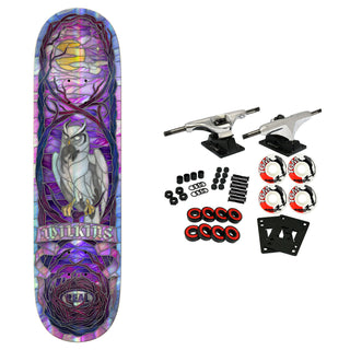 Real Skateboard Complete Wilkins Holographic Rainbow Foil Cathedral 8.5" x 31.85"