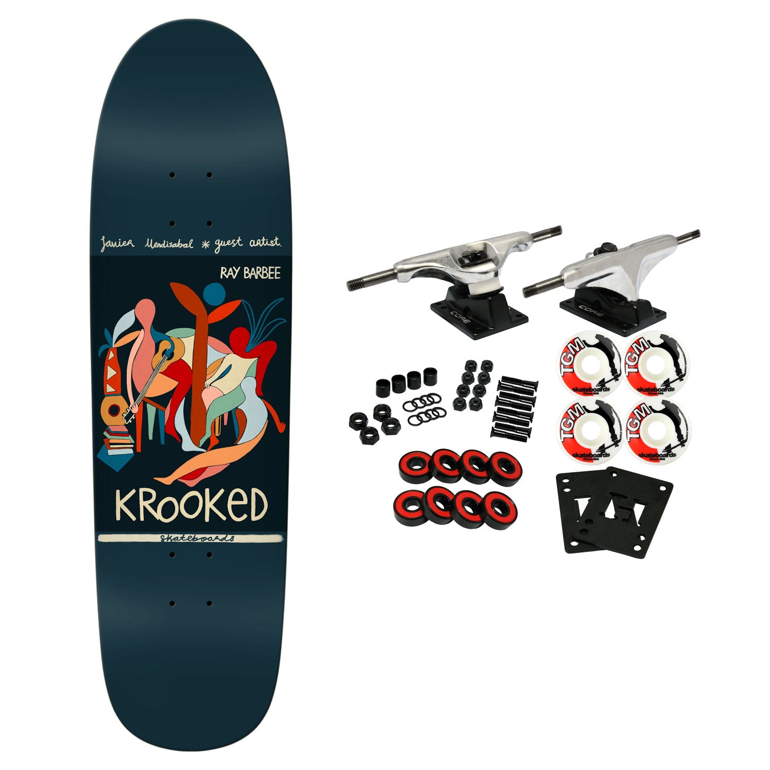 Krooked Skateboard Complete Barbee Little Postcards 8.88