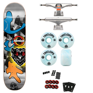 Almost Premium Skateboard Yuri Silver Lining 8.125" Independent Trucks Triclops Wheels
