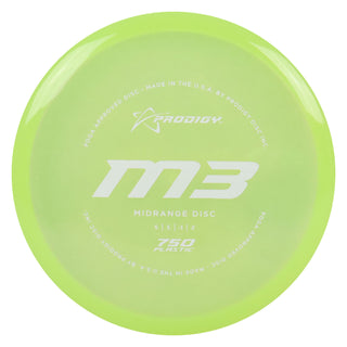 Prodigy Disc Golf 750 M3 Midrange 5/5/-1/2 Lime/White 179 grams