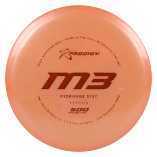 Prodigy Disc Golf 500 M3 Midrange 5/5/-1/2 Orange/Orange 177 grams