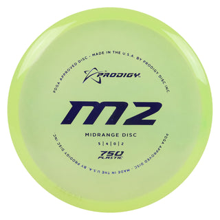 Prodigy Disc Golf 750 M2 Midrange 5/4/0/2 Light Yellow/Indigo 178 grams