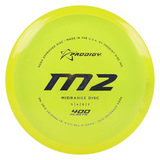 Prodigy Disc Golf 400 M2 Midrange 5/4/0/2 Yellow/Silver 180 grams
