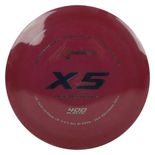 Prodigy Disc Golf 400 X5 Distance Driver 13/5/-4/1 Plum/Silver 174 grams