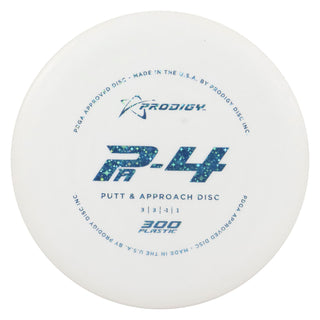 Prodigy Disc Golf 300 PA-4 Putter 3/3/-1/1 White/Blue Shimmering Stars 173 grams