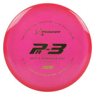 Prodigy Disc Golf 400 PA-3 Putter 3/3/0/1 Pink/Gold 166 grams