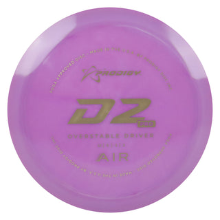 Prodigy Disc Golf Air D2 Pro Distance Driver 12/5/-1/3 Light Purple/Gold 161 grams