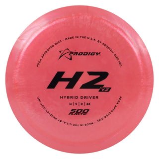 Prodigy Disc Golf 500 H2 V2 Hybrid Driver 11/5/0/2.5 Pink/Black 175 grams