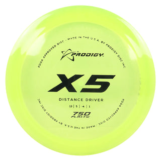 Prodigy Disc Golf 750 X5 Distance Driver 13/5/-4/1 DayGlo/Black 172 grams