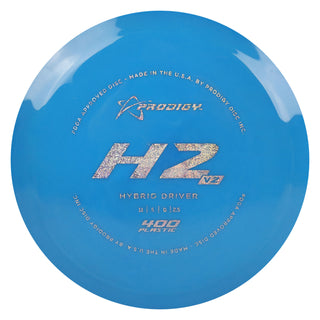 Prodigy Disc Golf 400 H2 V2 Hybrid Driver 11/5/0/2.5 Blue/Holo Shimmer 166 grams
