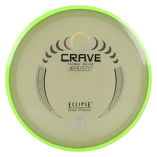 Axiom Disc Golf Eclipse Glow Crave Fairway Driver 6.5/5/-1/1 Glow/Lime 174 grams