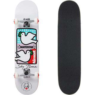 Almost Complete Sky Brown Skateistan Double Doves White 7.87"