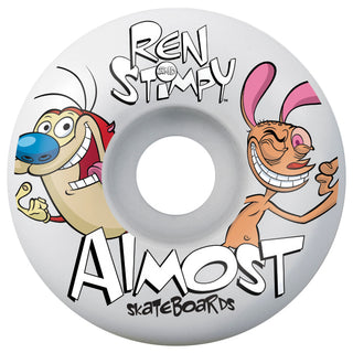 Almost Skateboard Complete Ren and Stimpy On My Back Green 7.0"