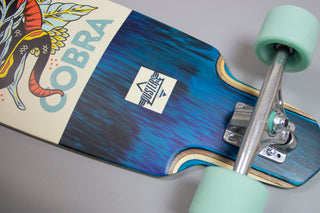 Dusters Longboard Complete Cobra Flush Mount Teal/Off White 9.125" x 38"