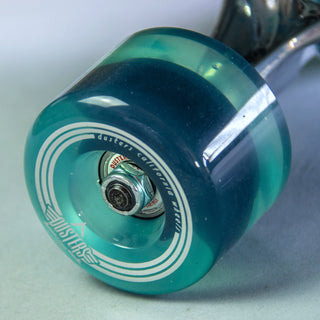 Dusters Complete Beach Cruiser Skateboard Prism Teal/Holographic 29"