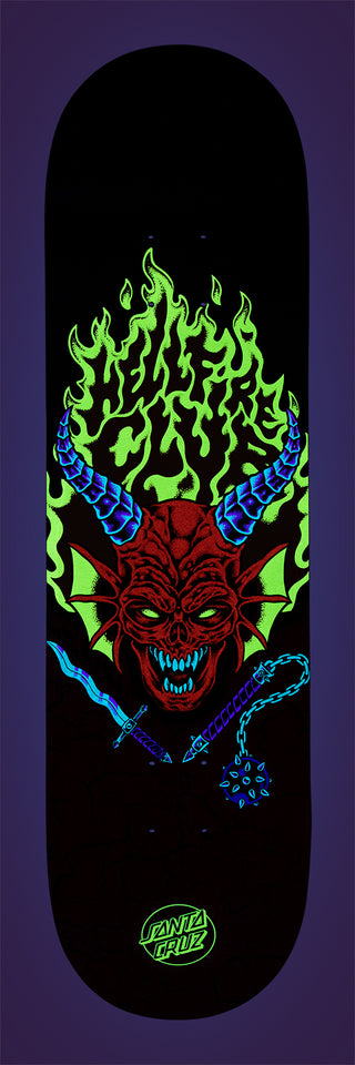 Santa Cruz x Stranger Things Skateboard Deck Hellfire Club 8.25" x 31.8"