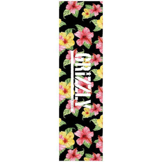 Grizzly Skateboard Griptape Honolulu Black 9" x 33" Sheet