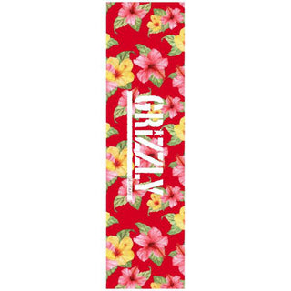 Grizzly Skateboard Griptape Honolulu Red 9" x 33" Sheet