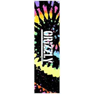 Grizzly Skateboard Griptape Tie Dye Black Splat 9" x 33" Sheet