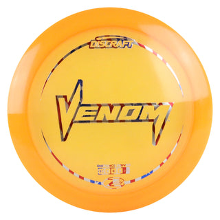 Discraft Disc Golf Z Lite Venom Distance Driver 13/5/0/3 Orange/USA 151-159g