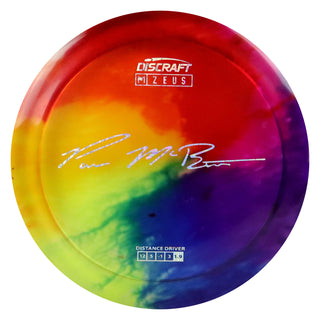 Discraft Disc Golf Paul McBeth Z Line Fly Dye Zeus Distance Driver 12/5/-1/3 Rainbow/Cubic Prisms 167-169g
