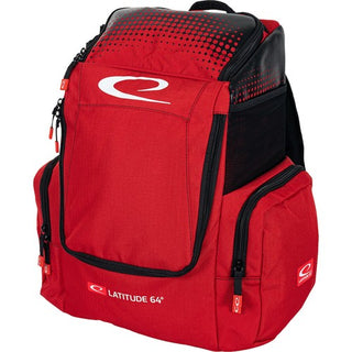 Latitude 64 Disc Golf Core Pro Backpack Bag - Red - Holds 18 Discs