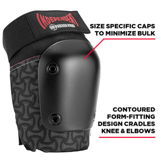 187 Killer Pads Skateboard Combo Pack Independent Knee/Elbow Black Size XS