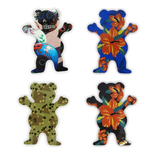 Grizzly Grip Skateboard Stickers 4-Pack