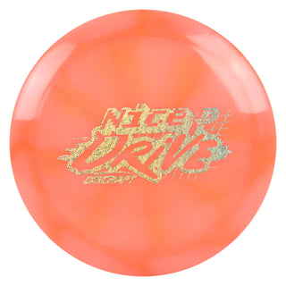 Discraft Disc Golf Paige Pierce 'Nice Drive' Z Swirl Drive 11/5/-1/2 Peach/Gold Shimmer 173-174g