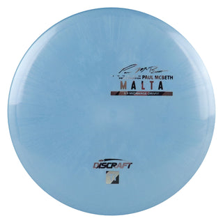 Discraft Disc Golf Paul McBeth Titanium Malta Midrange Disc 5/4/1/3 Blue/Black Silver 173-174g
