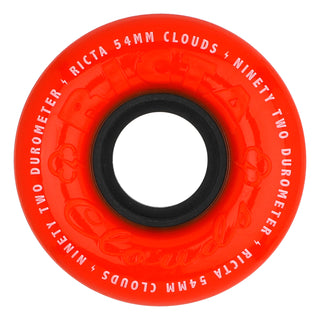 Ricta Skateboard Wheels 54mm Clouds 92A Red/Orange