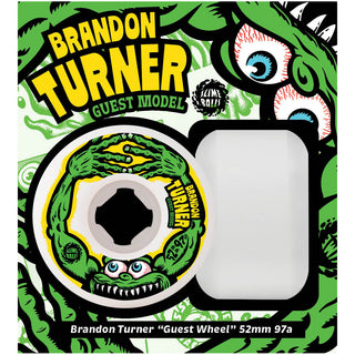 Slime Balls Skateboard Wheels 52mm Brandon Turner Guest Chubbies 97A White