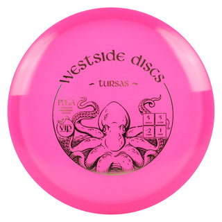 Westside Disc Golf VIP Tursas Midrange Disc 5/5/-2/1 Pink/Gold 173 grams