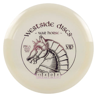 Westside Discs Disc Golf VIP War Horse Distance Driver 13/4/0/4 White/Lavender 175 grams