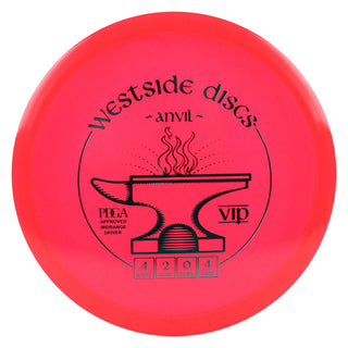 Westside Disc Golf VIP Anvil Midrange 4/2/0/4 Red/Turquoise 175 grams