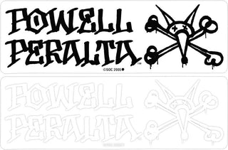 Powell Peralta Vato Rat Clear Skateboard Sticker 2 Pack - Includes Black and White Stickers