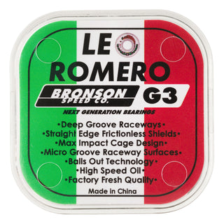 Bronson Speed Co Skateboard Bearings Leo Romero Pro G3 White
