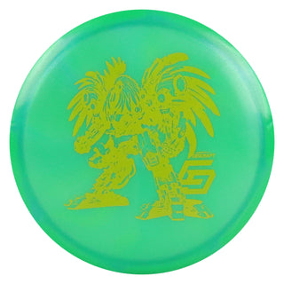 Discraft Disc Golf Z Swirl Chris Dickerson 2024 Robot Chicken Buzzz Midrange 5/4/-1/1 Green Shimmer/Yellow 175-176g