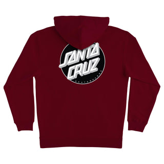 Santa Cruz Skateboards Hoody Other Dot Pullover Maroon/Black/Silver