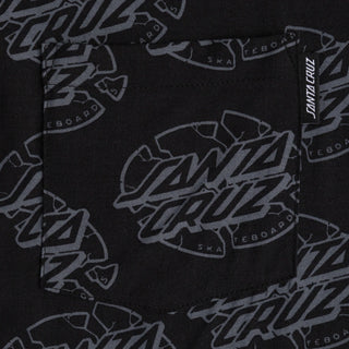 Santa Cruz Shirt Broken Dot Party Top Black/Grey