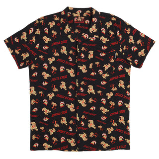 Santa Cruz Skateboards Shirt Beach Bum Hand Party Top Black