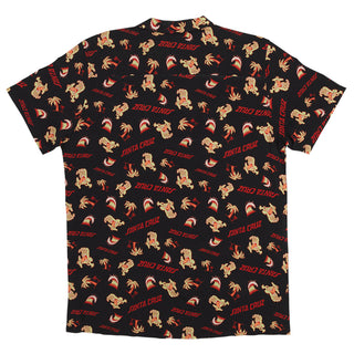 Santa Cruz Skateboards Shirt Beach Bum Hand Party Top Black