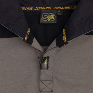 Santa Cruz Skateboards Longsleeve Shirt Convergence Rugby Top Black/Charcoal